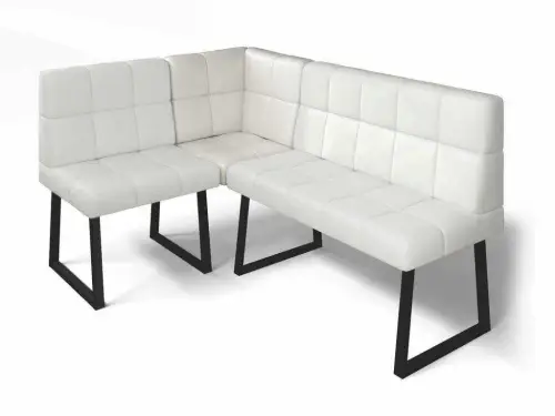 Кухонный набор Реал / Экокожа Милк / Черный муар