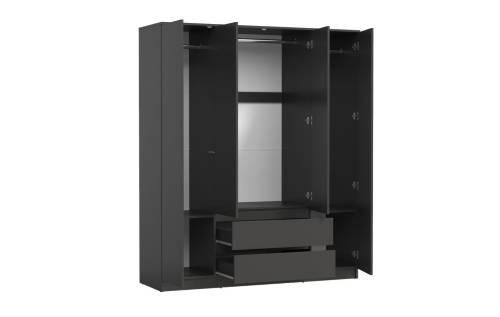 Шкаф Берген 82.01+Антресоль 82.04 (ЛДСП Диамант серый)