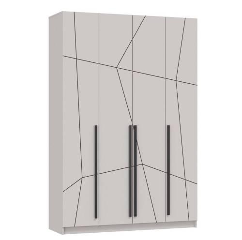 Шкаф для одежды 67.13 "Брандо" (4-х дв.) МДФ ГЕОМЕТРИЯ Кашемир