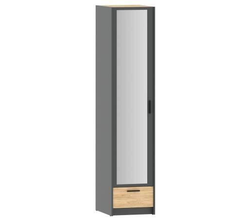 НМ 011.20 Шкаф для одежды с зеркалом Оттавия / Антрацит/Дуб золотой