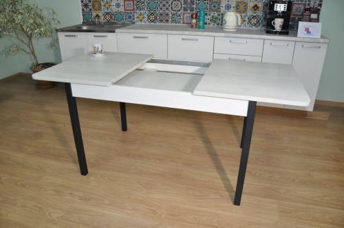 Стол обеденный Сканд-2 Бетон белый