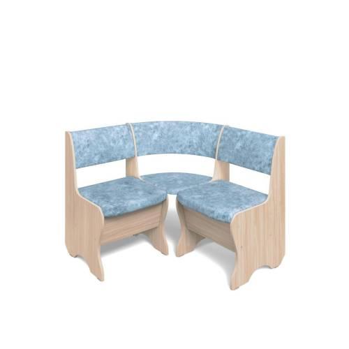 Кухонный набор Тюльпан-мини / ясень светлый / велюр Лагуна