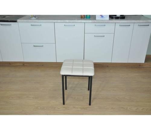 Табурет Текс кожзам Бежевый/каркас черный