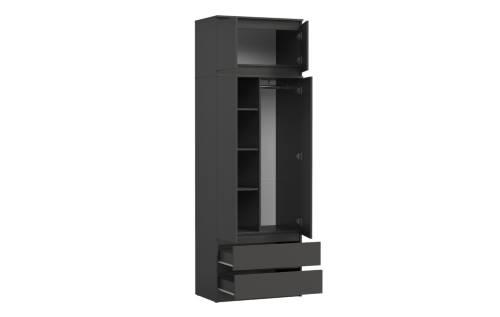 Шкаф Берген 82.03+Антресоль 82.06 (ЛДСП Диамант серый)