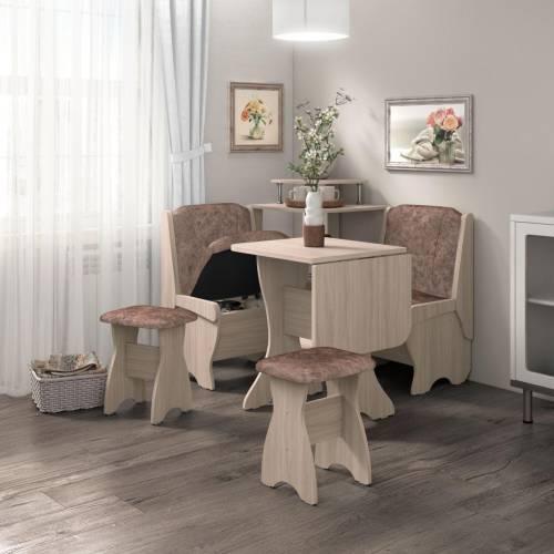 Скамья Лотос 550 / Ясень светлый / Велюр Коньяк