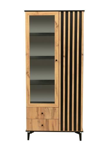 Шкаф комбинированный Либерти 51.02 (опора 150) Дуб вотан/Черный