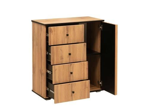 Комод Либерти 51.05 (опора 20) Дуб вотан/Черный