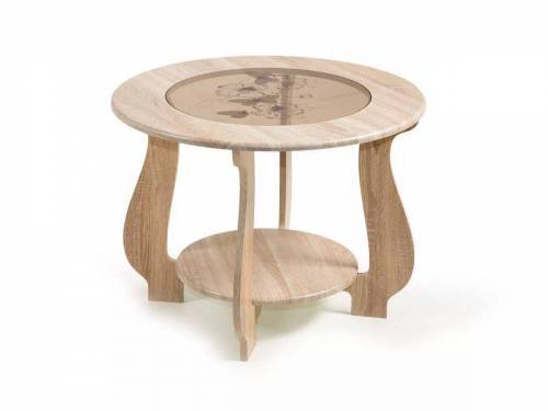 Стол журнальный СЖ-24 с рисунком Р-2/дуб сонома