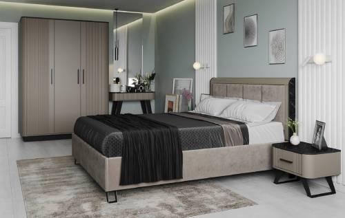 Спальня Фиделия, Серый камень/Мрамор черный