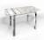 Стол СМ-2 Флорида ноги окрас квадратный белый/хром