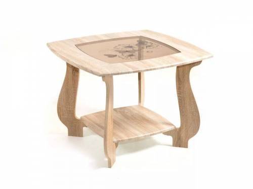 Стол журнальный СЖ-22 с рисунком Р2/дуб сонома
