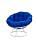 Кресло ПАПАСАН без ротанга белое, синяя подушка