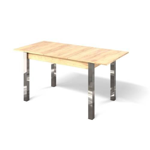 Стол Милан-3 / Дуб Крафт Золотой / Хром