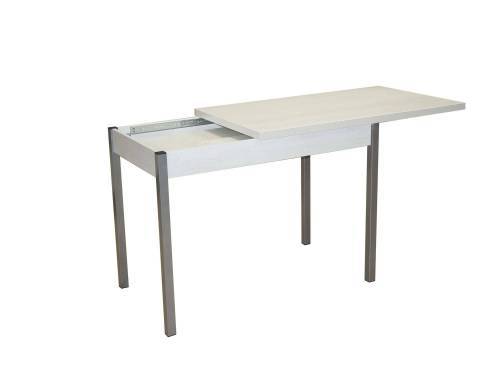 Стол обеденный Бродвей Бетон белый / металлик