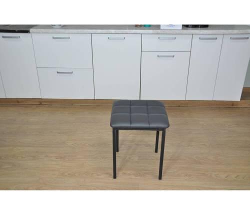 Табурет Текс кожзам Серый/каркас черный