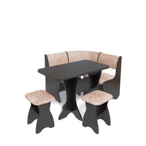 Кухонный набор Тюльпан-мини / венге / велюр Латте