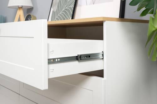 Комод Остин 16.240, Белый PE шагрень/Дуб Золотой Крафт