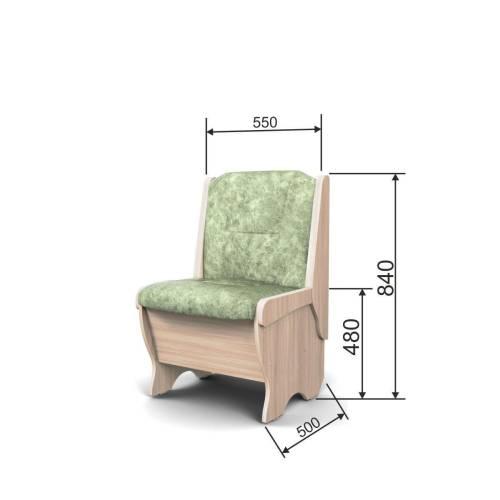 Скамья Лотос 550 / Ясень светлый / Велюр Мохито