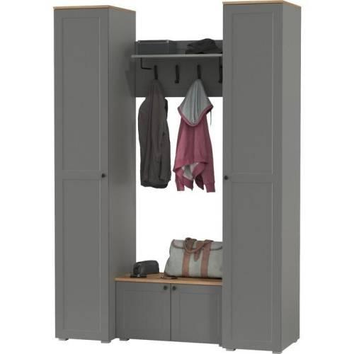 Прихожая Остин №54 Графит/дуб золотой