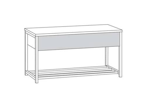 Трувор тумба для обуви 13.241.03 Дуб Гранж Песочный/Интра