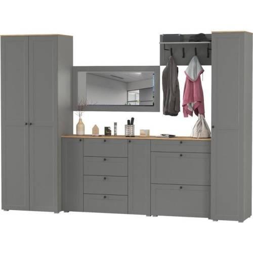 Прихожая Остин №74 Графит/дуб золотой