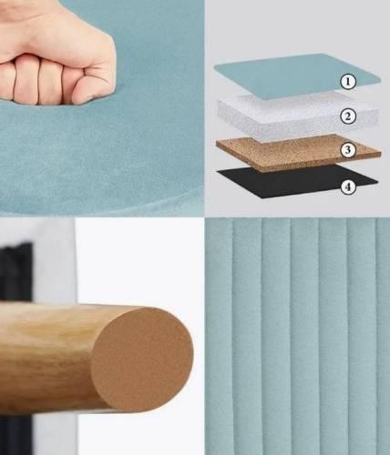 А-1 Пуф круглый стеганный (на ножках), №21 Бирюза