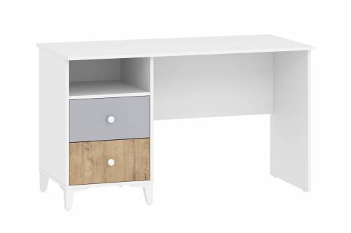 Стол письменный НМ 041.16 Морти Дуб Бунратти/белый/серый