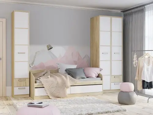 Детская Фанк № 5 дуб Сонома/белый