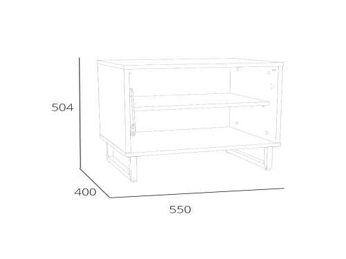 НМ 013.27 Фолк Тумба для обуви Дуб Гранж Песочный