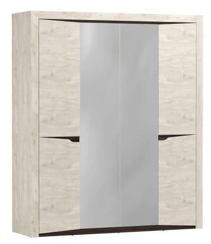 Шкаф для одежды 33.01 "Лючия" + полки 33.01 Бетон пайн белый/ венге