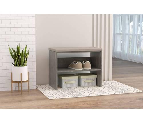 Обувница Мягкая 600 - КаменьТемный/Бежевый