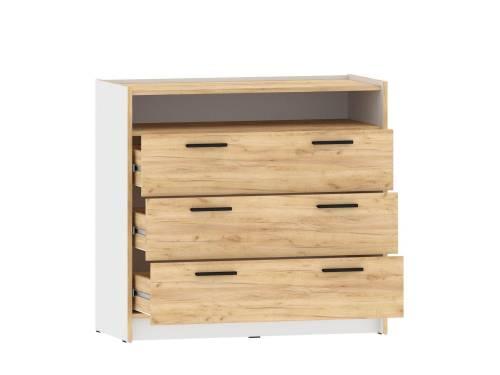 НМ 011.04 Комод Оттавия Белый/Дуб золотой