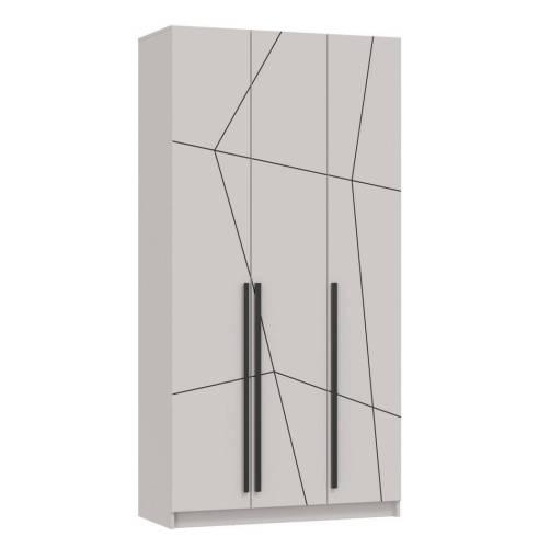 Шкаф для одежды 67.12 "Брандо" (3-х дв.) МДФ ГЕОМЕТРИЯ Кашемир