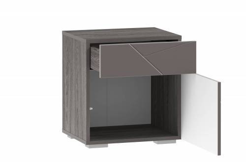 Тумба прикроватная Саммит НМ 013.61 Ясень анкор тёмный/графит софт