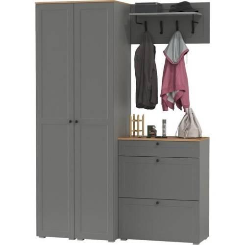 Прихожая Остин №52 Графит/дуб золотой