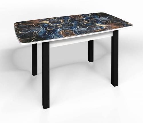 Стол СМ-5 Флорида ноги окрас квадратный белый/черный