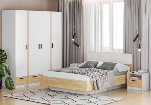 Набор шкафов Оттавия №3 / Белый / Дуб Крафт Золотой