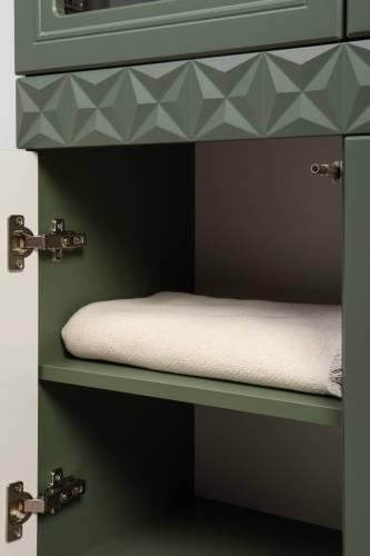 Шкаф-витрина Марион 16.397.02, Дымчатый Зеленый/Олива шагрень