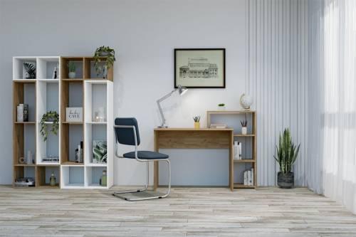 Стол с полкой - Дуб Крафт Золотой