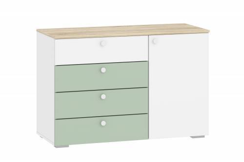 Комод НМ 041.39 Банни Дуб сонома/белый/макарун