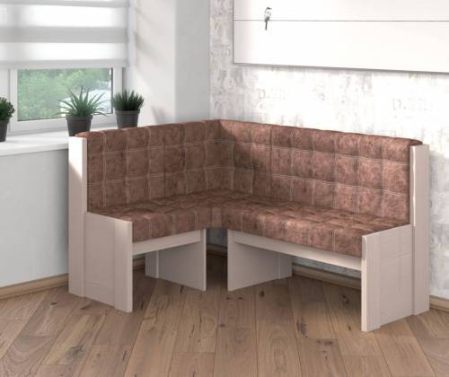 Угловая скамья Квадро бодега/коньяк
