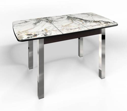 Стол СМ-6 Флорида ноги окрас квадратный венге/хром