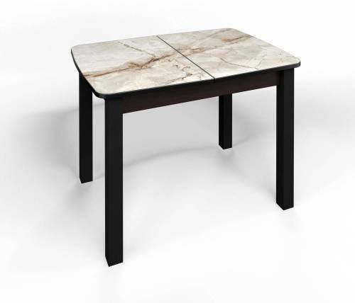 Стол СМ-4 Флорида ноги окрас квадратный белый/черный