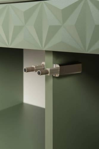 Шкаф-витрина Марион 16.397.02, Дымчатый Зеленый/Олива шагрень