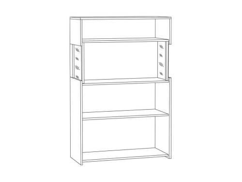 Трувор комод с витриной 13.306 Дуб Гранж Песочный/Интра