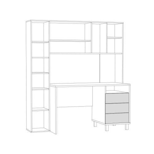 Комфорт Стол компьютерный 12.95 дуб сонома/белый