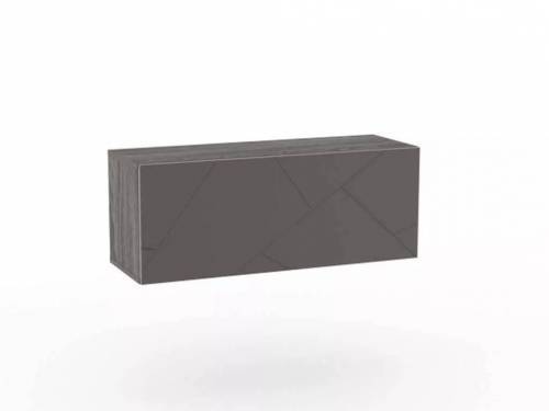 НМ 014.21-01 Шкаф навесной Саммит / ясень анкор тёмный / графит софт (открывание вверх)