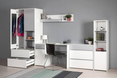 Торонто шкаф для одежды 13.333 Белый/Серый