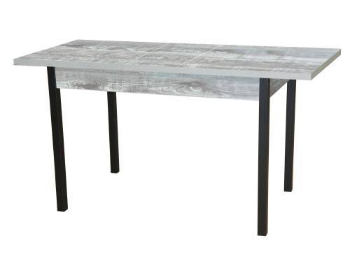 Стол обеденный раздвижной КОЛОРАДО / Бетон пайн темный/ опора Квадро черный муар