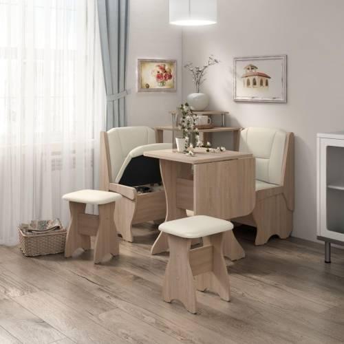 Скамья Лотос 550 дуб/крем